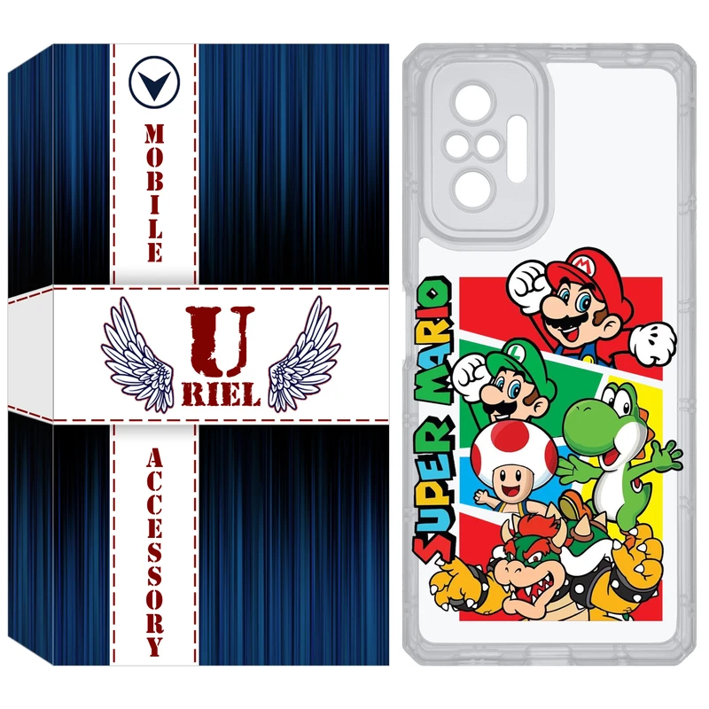 کاور یوریل مدل Clear کد 76 طرح ماریو مناسب برای گوشی موبایل شیائومی Redmi Note 10 Pro / Note 10 Pro Max