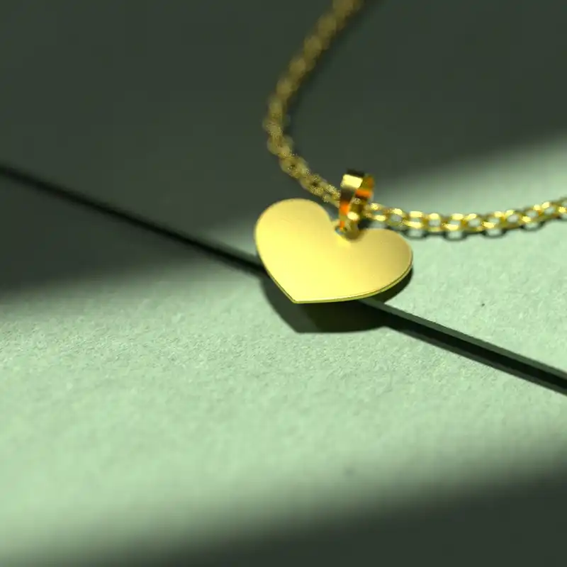 گردنبند طلا 18 عیار زنانه مدوپد مدل قلب کد E1019