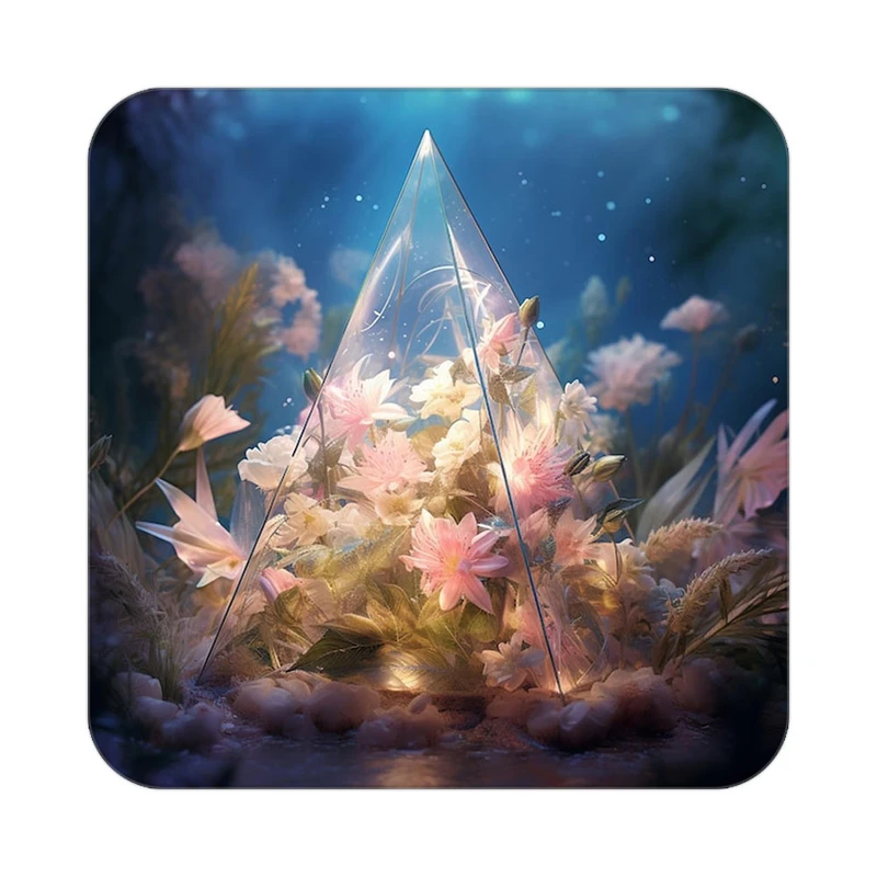 زیر لیوانی کاکتی طرح گل مدل mp16111