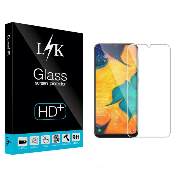 محافظ صفحه نمایش شیشه ای ال کی مدل +HD مناسب برای گوشی موبایل سامسونگ Galaxy A20