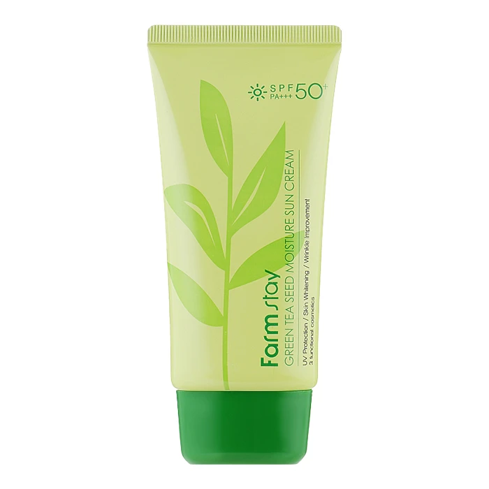 کرم ضد آفتاب بدون رنگ فارم استی SPF 50 مدل چای سبز ‌مناسب پوست‌های چرب و مختلط حجم 70 میلی‌لیتر
