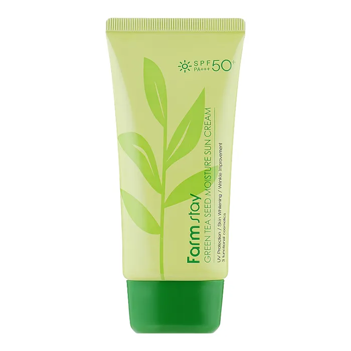 کرم ضد آفتاب بدون رنگ فارم استی SPF 50 مدل چای سبز ‌مناسب پوست‌های چرب و مختلط حجم 70 میلی‌لیتر