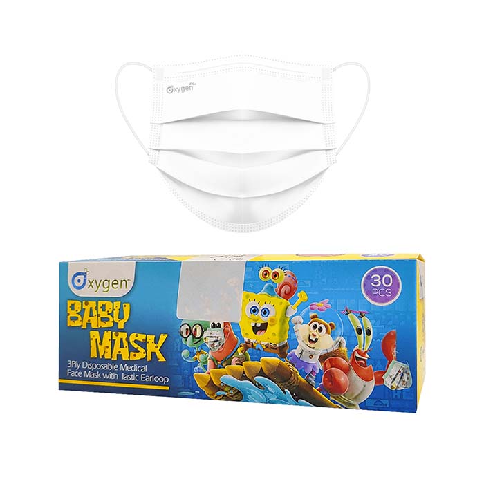 ماسک تنفسی کودک اکسیژن پلاس مدل سه لایه بسته 30 عددی