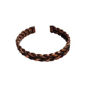 دستبند زنانه مدل بافت مسی کد DA010