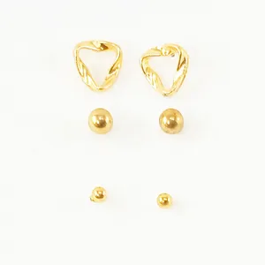 گوشواره زنانه مدل P15 مجموعه 3 عددی