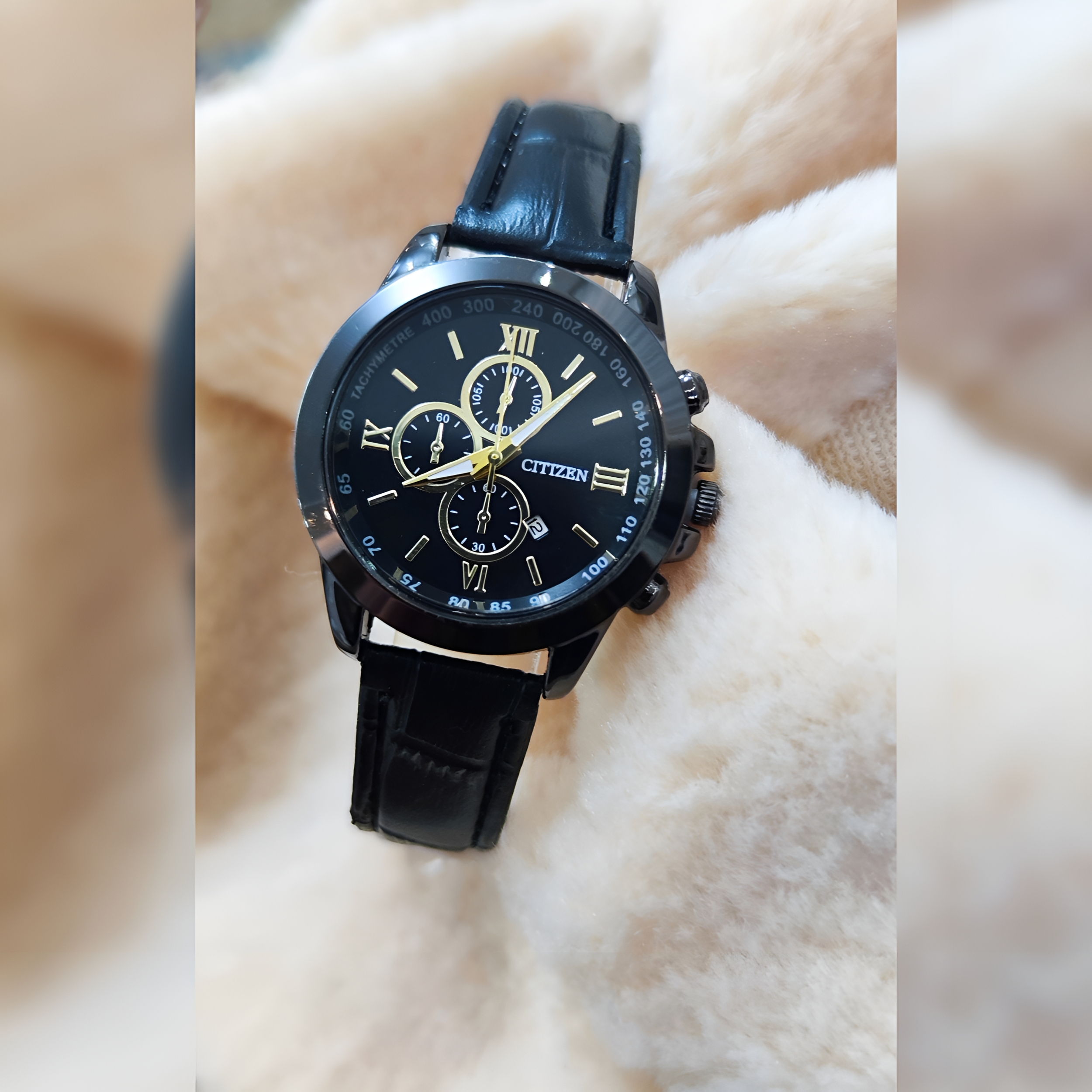 ست ساعت مچی عقربه ای زنانه و مردانه مدل تک موتوره تقویم دار کد AV-CZ