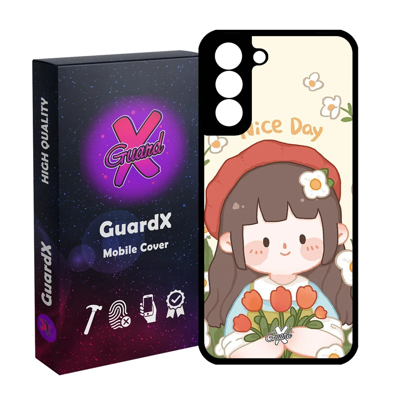 کاور گارد ایکس طرح Girl مدل Glass10633 مناسب برای گوشی موبایل سامسونگ Galaxy S21 FE