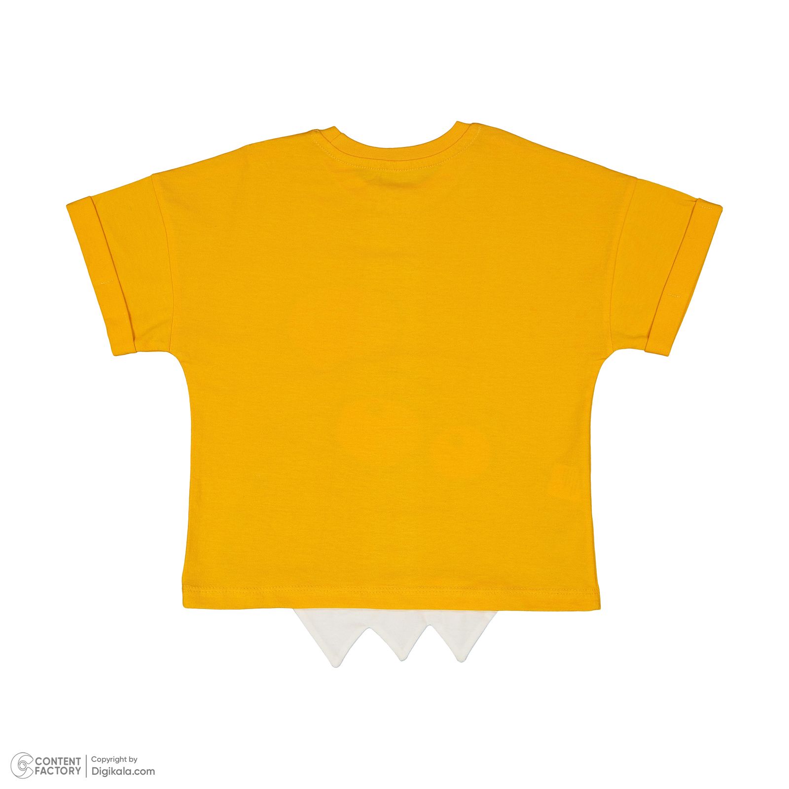 ست تی شرت و شلوارک پسرانه سون پون مدل 13911082 رنگ خردلی -  - 4