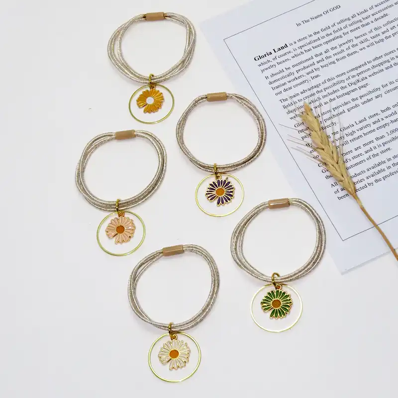 کش مو زنانه مدل بابونه کد G_Lnd_290