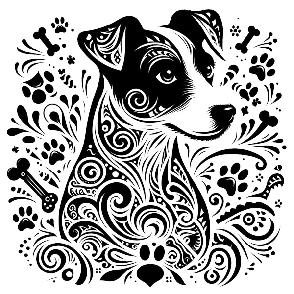 استیکر پارچه و لباس پاد آفرین طرح سگ کد 2185