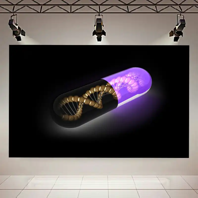 پوستر پارچه ای طرح پزشکی و دارو مدل کپسول DNA کد AR18460