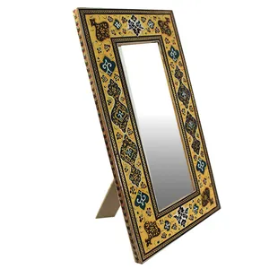 آینه خاتم کاری مدل رومیزی کد 34-sha-19