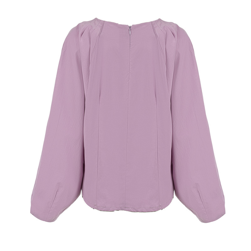 بلوز آستین بلند زنانه سرژه مدل 204639 رنگ صورتی