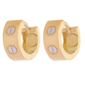 گوشواره طلا 18 عیار زنانه طلای مستجابی مدل حلقه ای گرد  کد 13