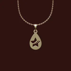 گردنبند طلا 18 عیار زنانه مدوپد مدل ستاره کد X2-1-1184