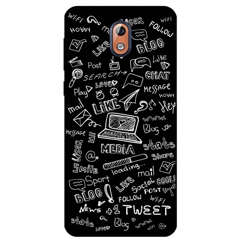 کاور مگافون طرح رسانه های اجتماعی مدل 1898 مناسب برای گوشی موبایل نوکیا 3.1     