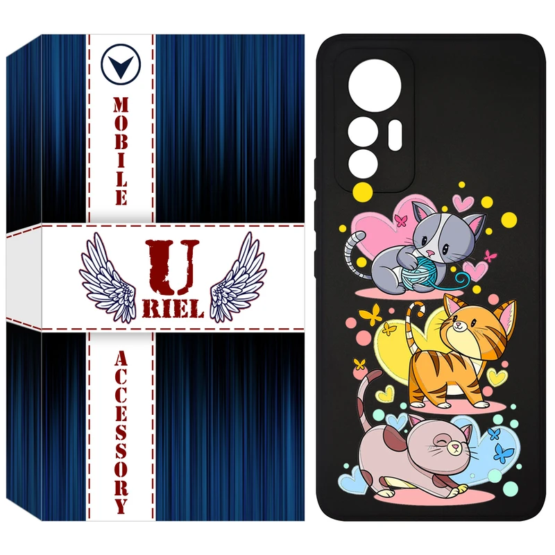 کاور یوریل مدل KSH کد 6 طرح گربه مناسب برای گوشی موبایل شیائومی 12 Lite