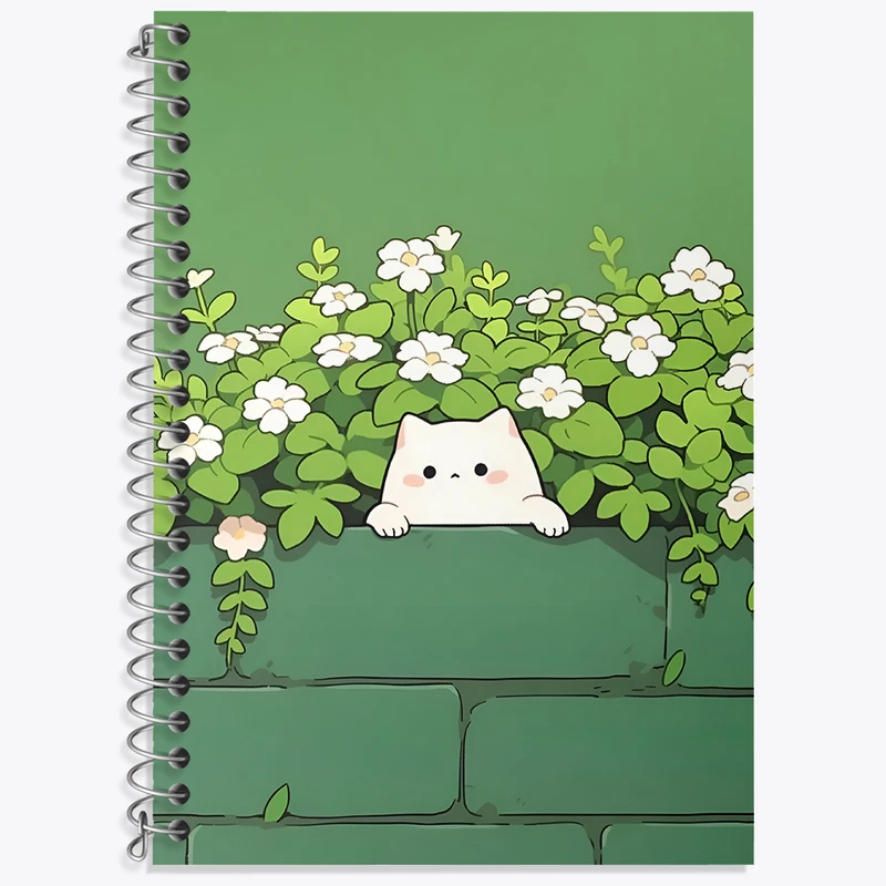 دفتر زبان 50 برگ خندالو مدل سه خط طرح گربه بامزه کد N5803