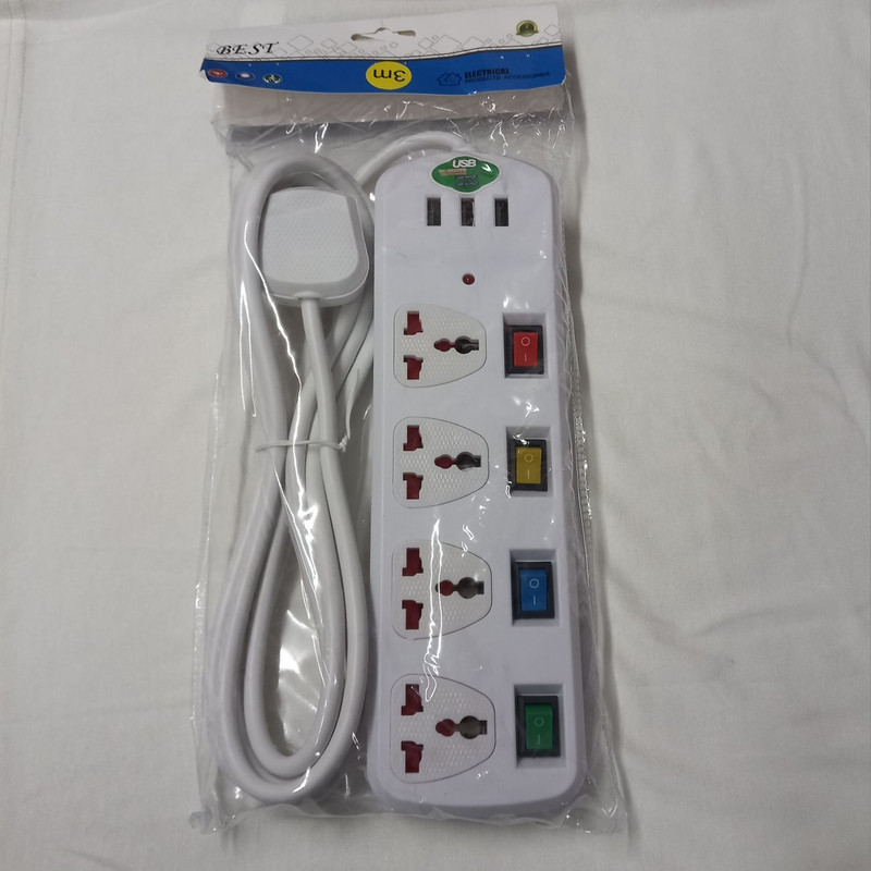 چندراهی برق مدل USB CHARGING 4t3m