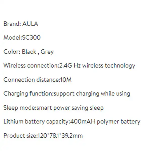 ماوس بی سیم آئولا مدل AULA SC300