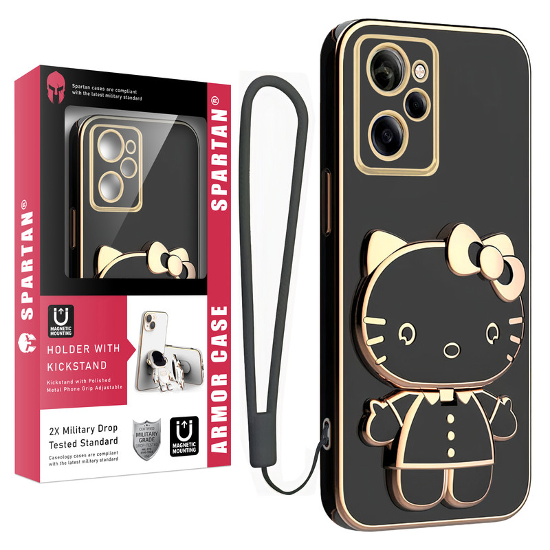 کاور اسپارتان مدل Kitty مناسب برای گوشی موبایل شیائومی Poco X5 Pro به همراه بند نگهدارنده
