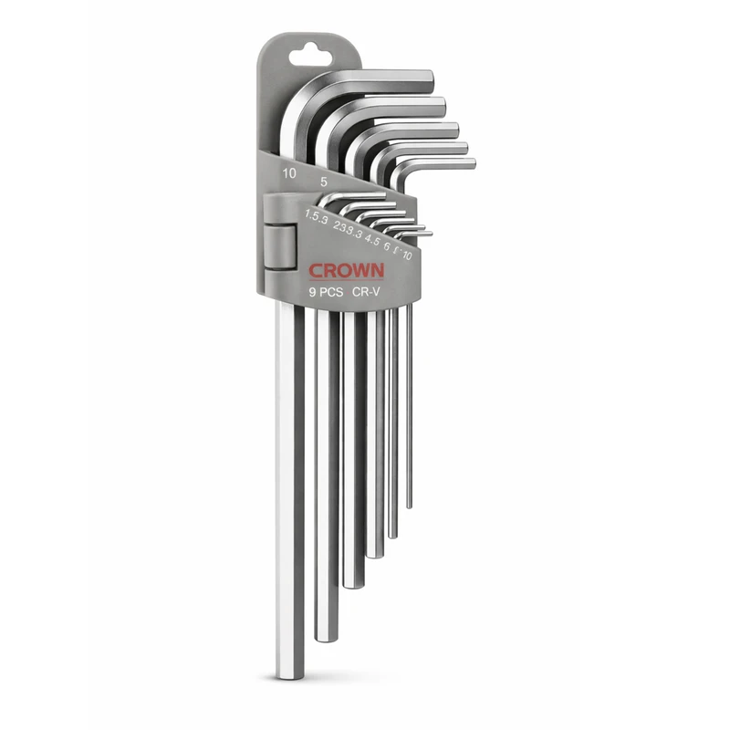 آچار آلن بلند کرون مدل HMCX09 مجموعه 9 عددی