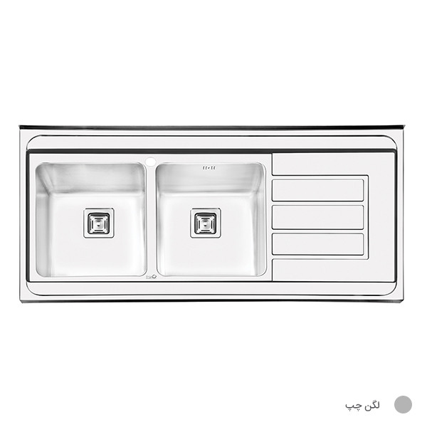 سینک ظرفشویی ایلیا استیل مدل 1062 روکار