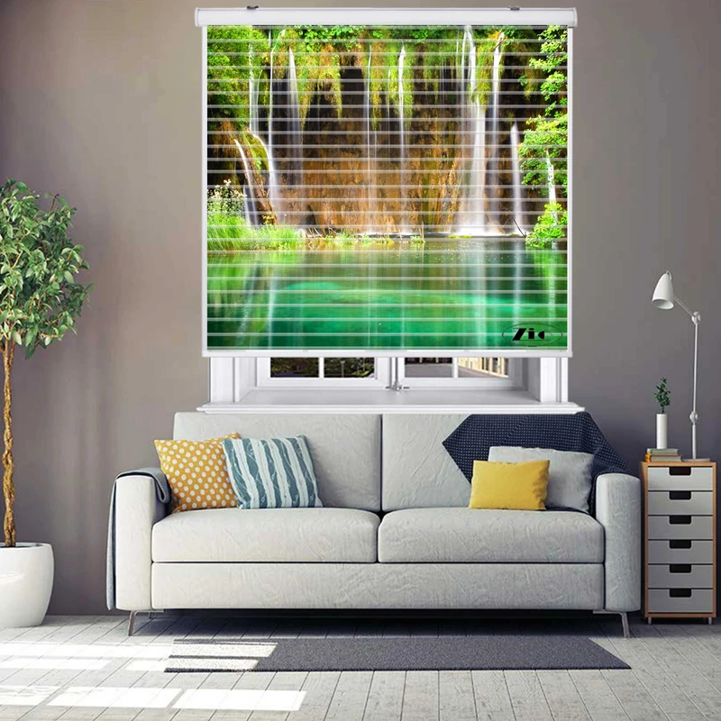 پرده زبرا زیو مدل L-5052 سایز 150x150 سانتی متر