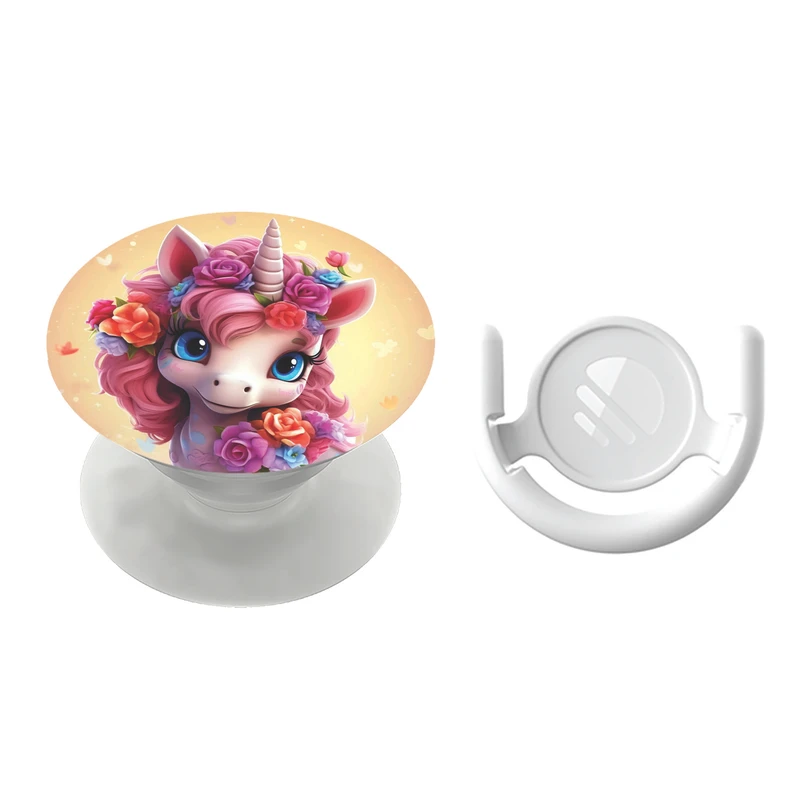 پایه نگهدارنده گوشی موبایل پاپ سوکت مگافون طرح اسب تک شاخ مدل 9713 به همراه پاپ کلیپ