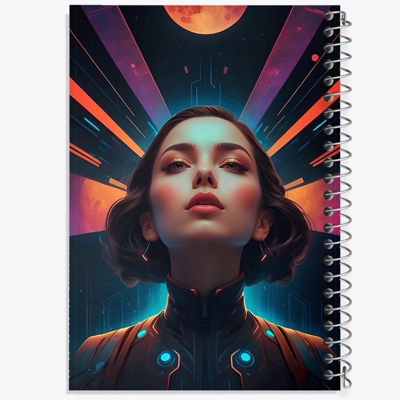 دفتر نقاشی 50 برگ خندالو طرح دختر فضانورد کد F7049