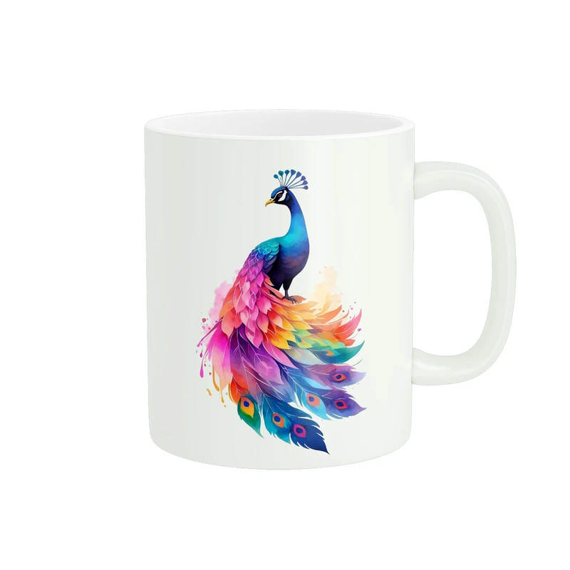 ماگ پاد آفرین طرح طاووس زیبا کد 6252