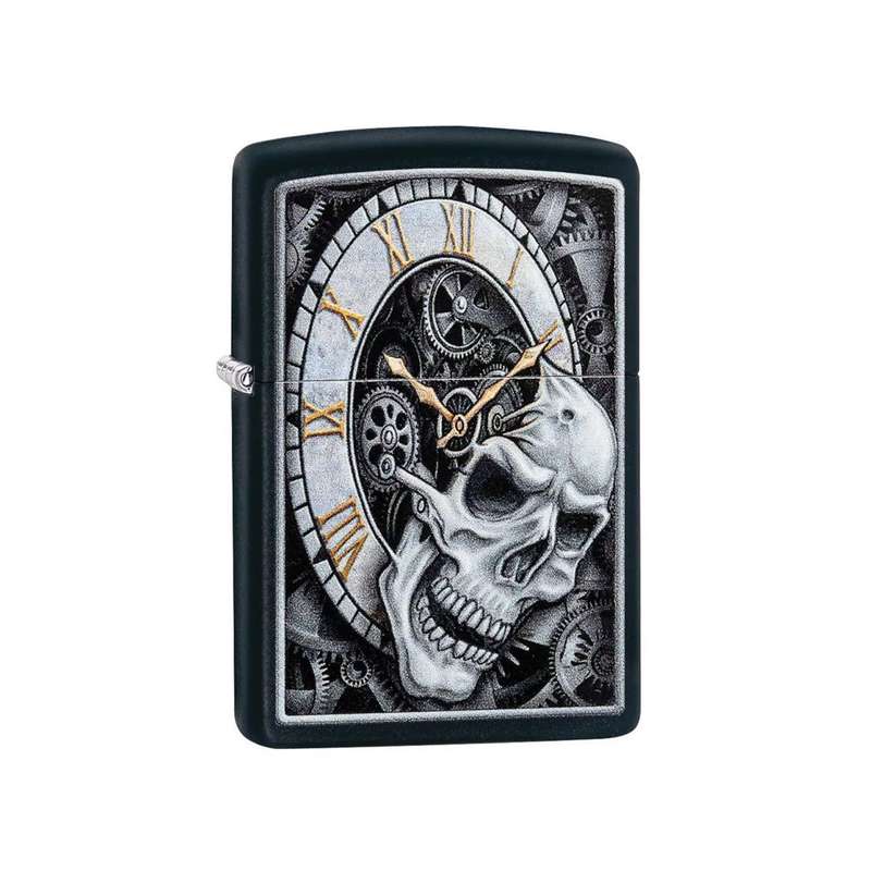 فندک زیپو مدل Skull Clock Design کد 29854