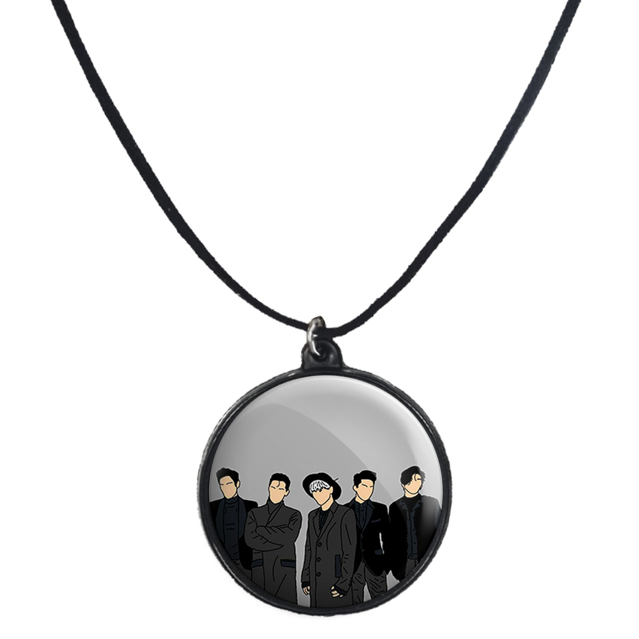 گردنبند پرمانه طرح گروه موسیقی بیگ بنگ کد pmb.15208 مدل دو طرفه