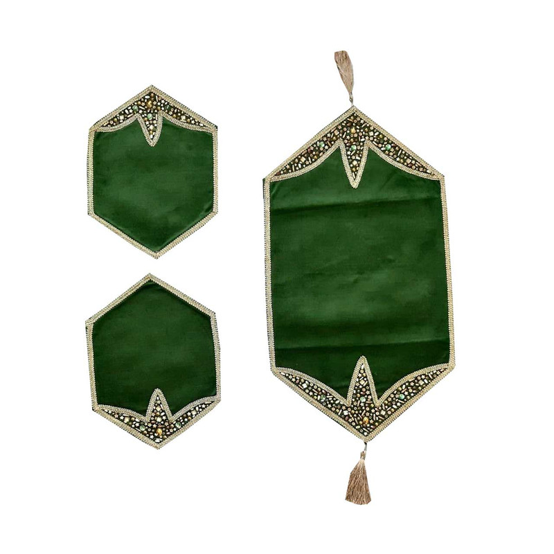 رومیزی مدل سنگ دوزی کد B-50 مجموعه سه عددی 