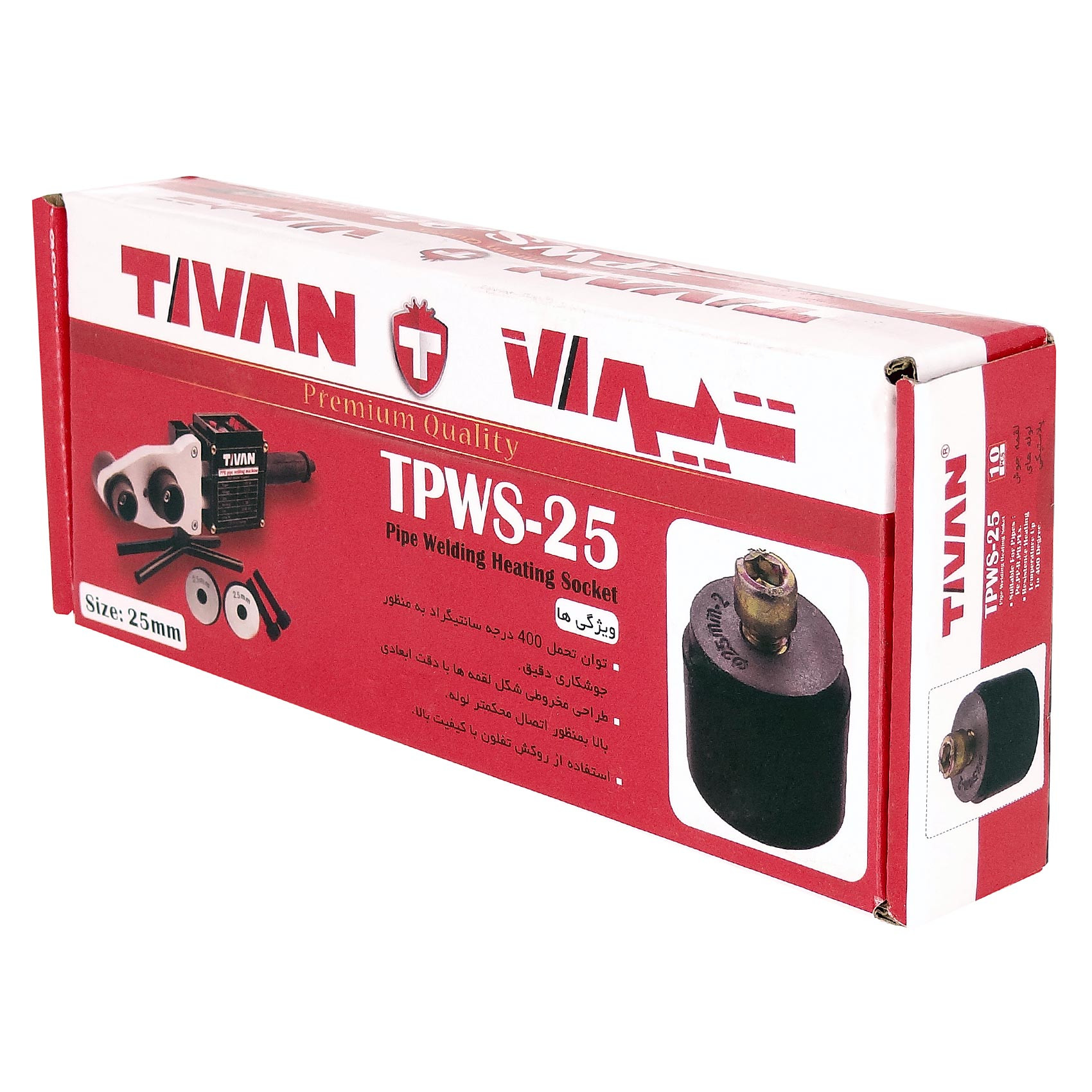 لقمه اتو لوله سبز تیوان مدل ART-MA-25Y سایز 25 میلی متر