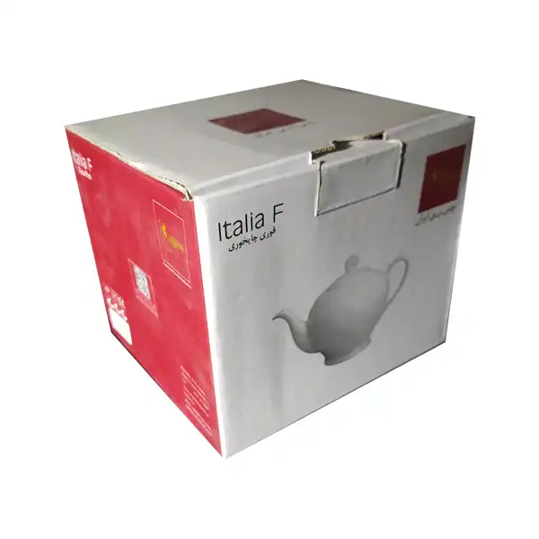 قوری چینی زرین ایران مدل سپید صدف درجه یک