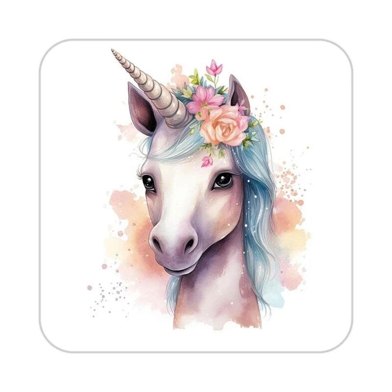 زیر لیوانی کاکتی طرح اسب تک شاخ و یونیکورن مدل mp32369