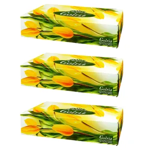 دستمال کاغذی 100 برگ گلریز مدل لاله مجموعه 3 عددی