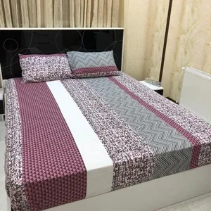 سرویس ملحفه مدل کلاسیک پنبه ای 2 نفره 3 تکه