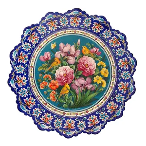 بشقاب میناکاری مسی کد 130