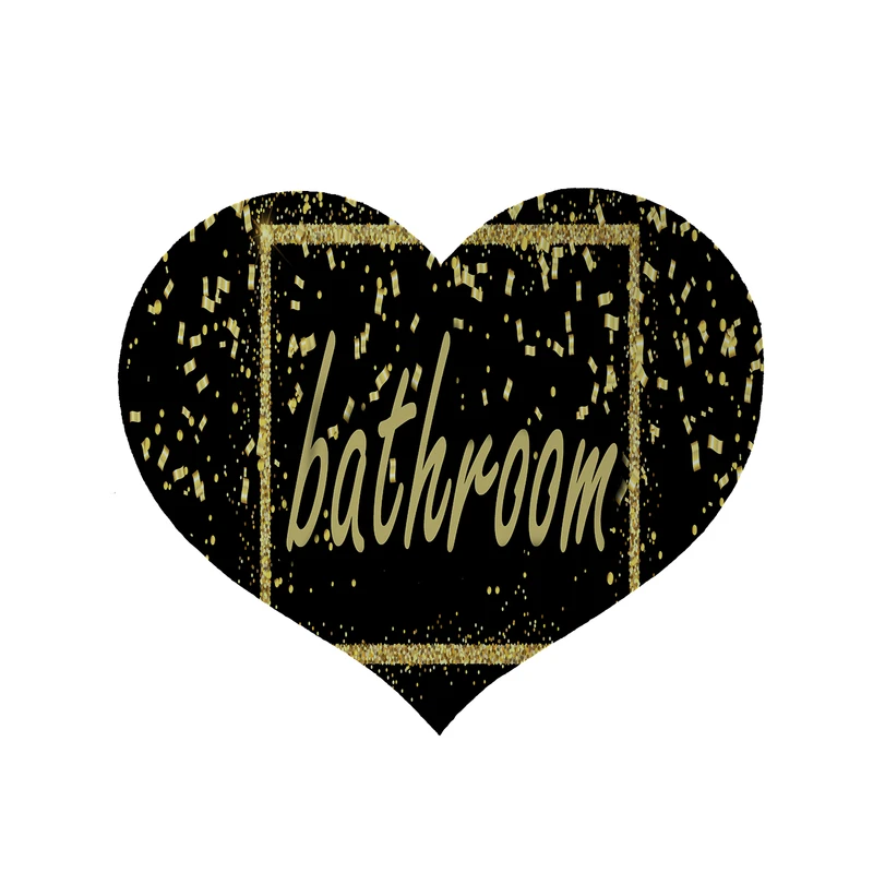   پادری مدل قلبی طرح حمام کد 8363 سایز 90 × 90 سانتی‌متر