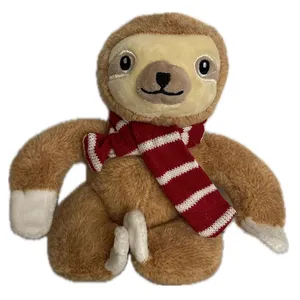 عروسک طرح تنبل مدل Sloth with Scarf ارتفاع 16 سانتی متر