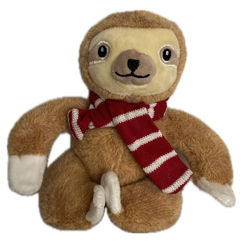عروسک طرح تنبل مدل Sloth with Scarf ارتفاع 16 سانتی متر