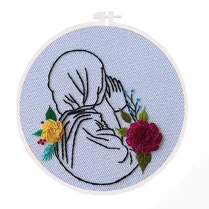 تابلو گلدوزی طرح بانوی ایران زمین مدل زن کد 2