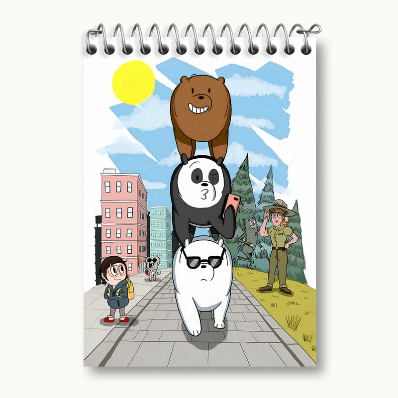 دفتر یادداشت 50 برگ خندالو طرح سه خرس کله پوک کد N4914