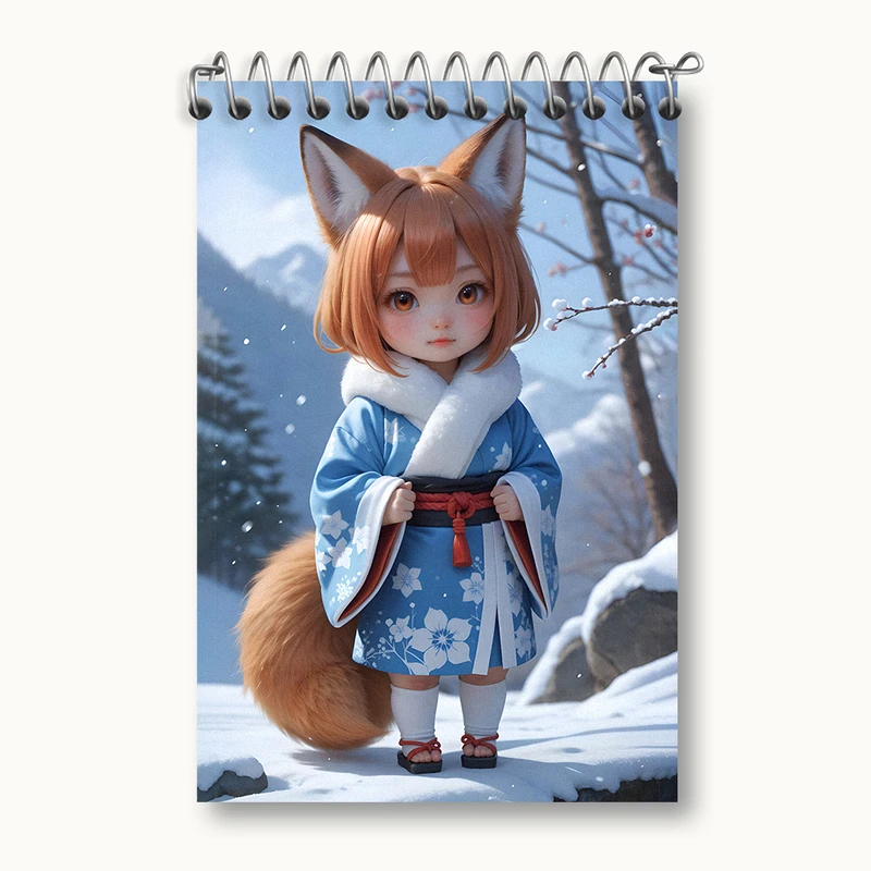 دفتر یادداشت 50 برگ خندالو طرح دختر انیمه ای کد N3879