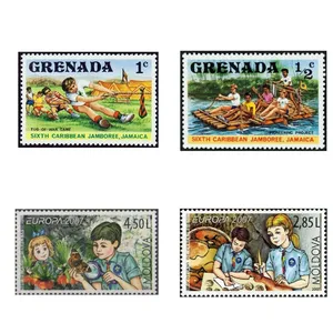 تمبر یادگاری مدل پیشاهنگی مجموعه 4 عددی