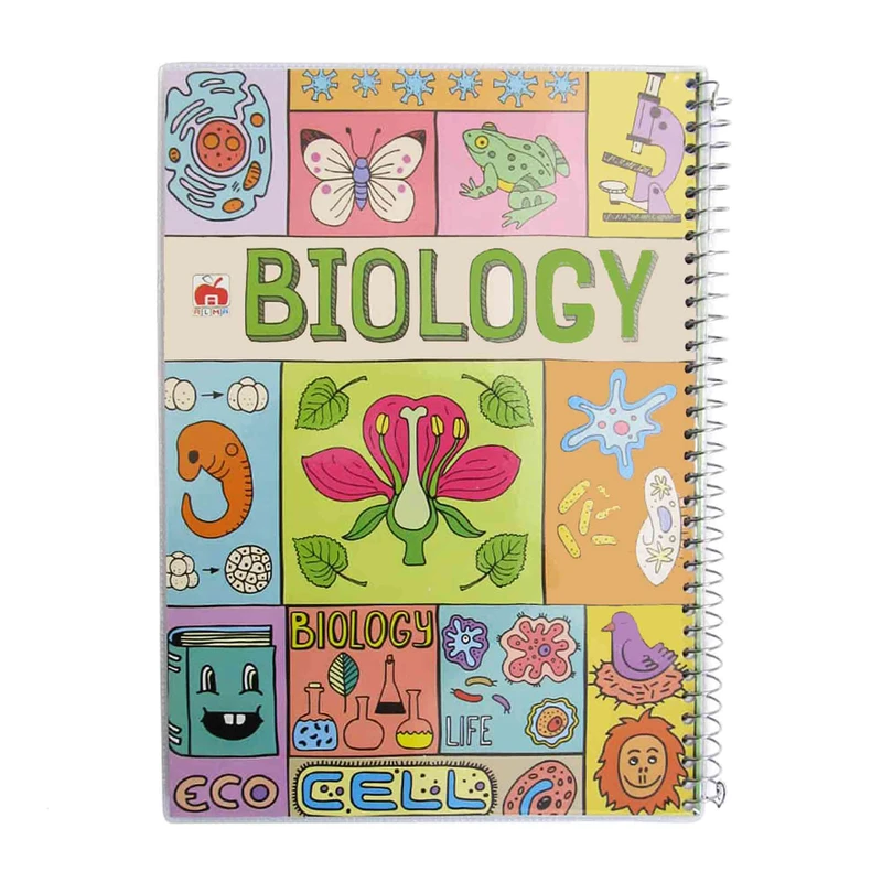 دفتر مشق 80 برگ آلما طرح زیست مدل طلقی کد 7821