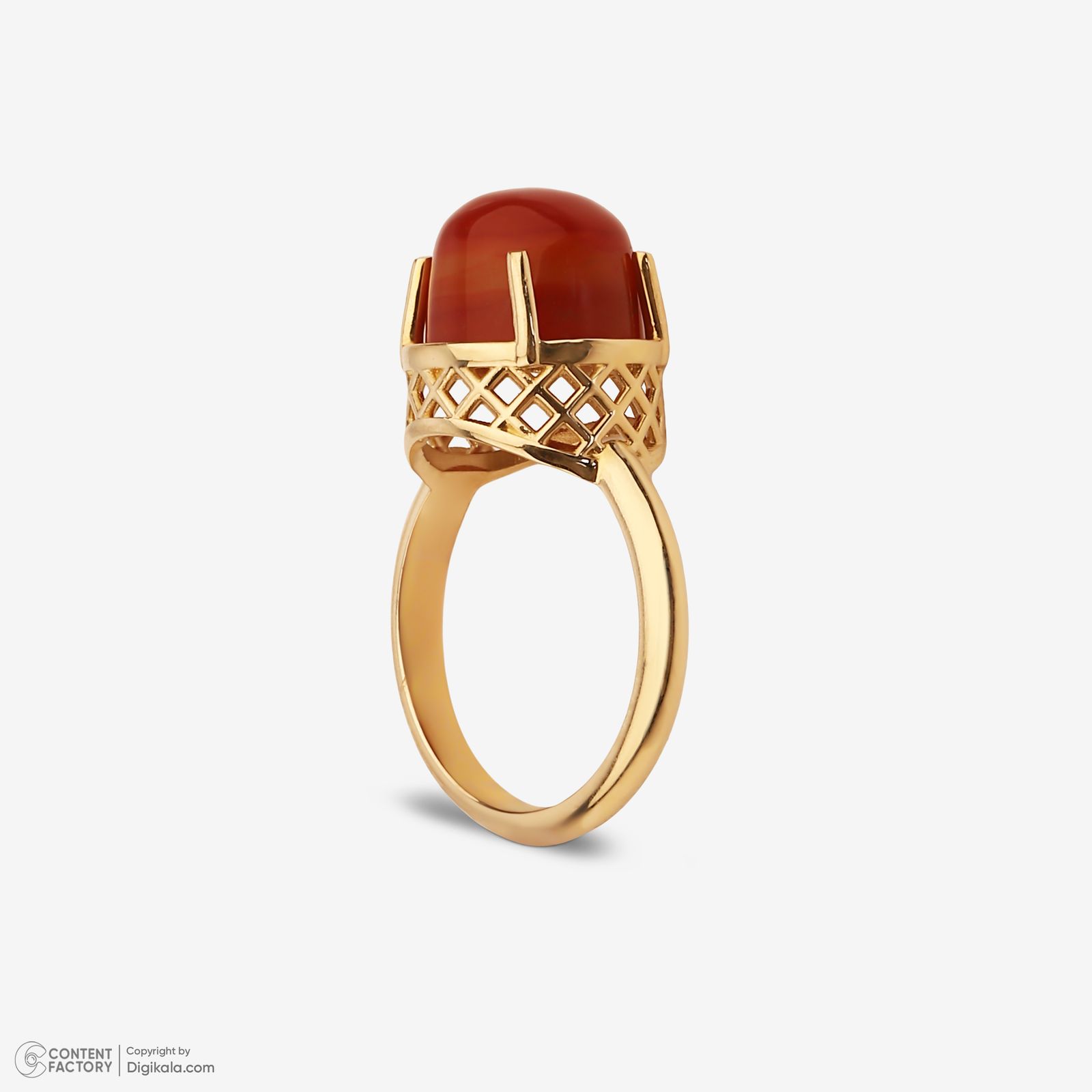 انگشتر طلا کم اجرت 18 عیار زنانه گلدم مدل R344006 سایز 56 -  - 5