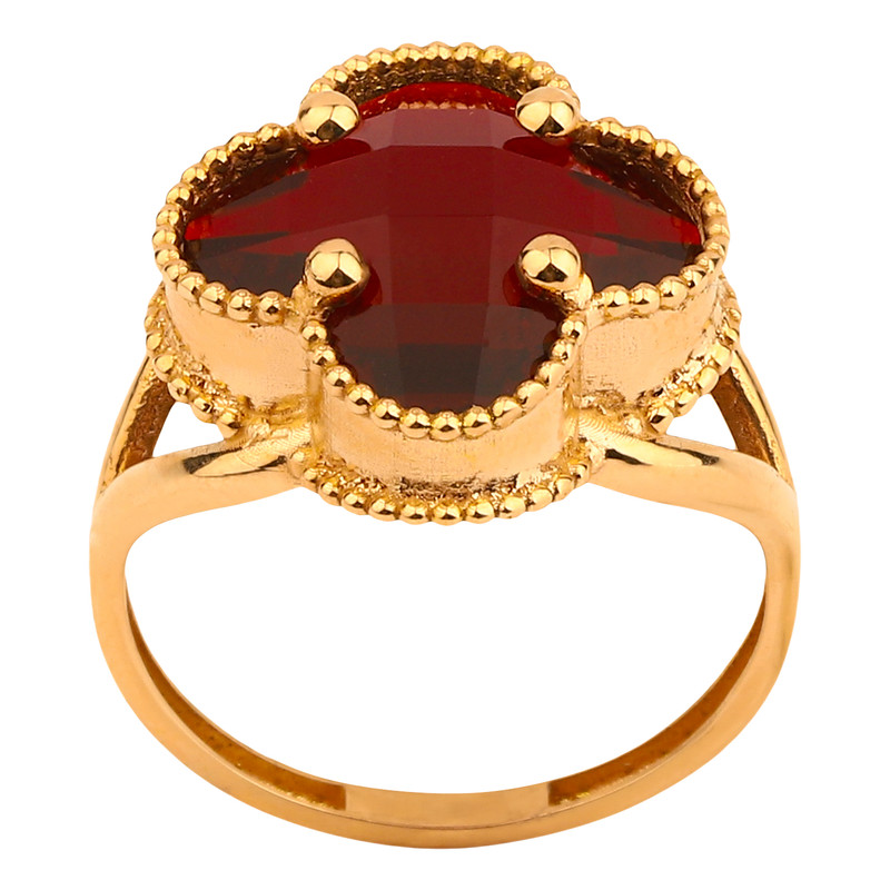 انگشتر طلا 18 عیار زنانه با طرح ونکلیف آرپلز صلاحی گلد مدل 18009 سایز 54